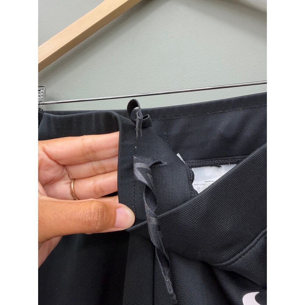 Nike Girls L 12-14 Black Wide Leg Capri Pants Y2K Athletic Pockets - Picture 4 of 6